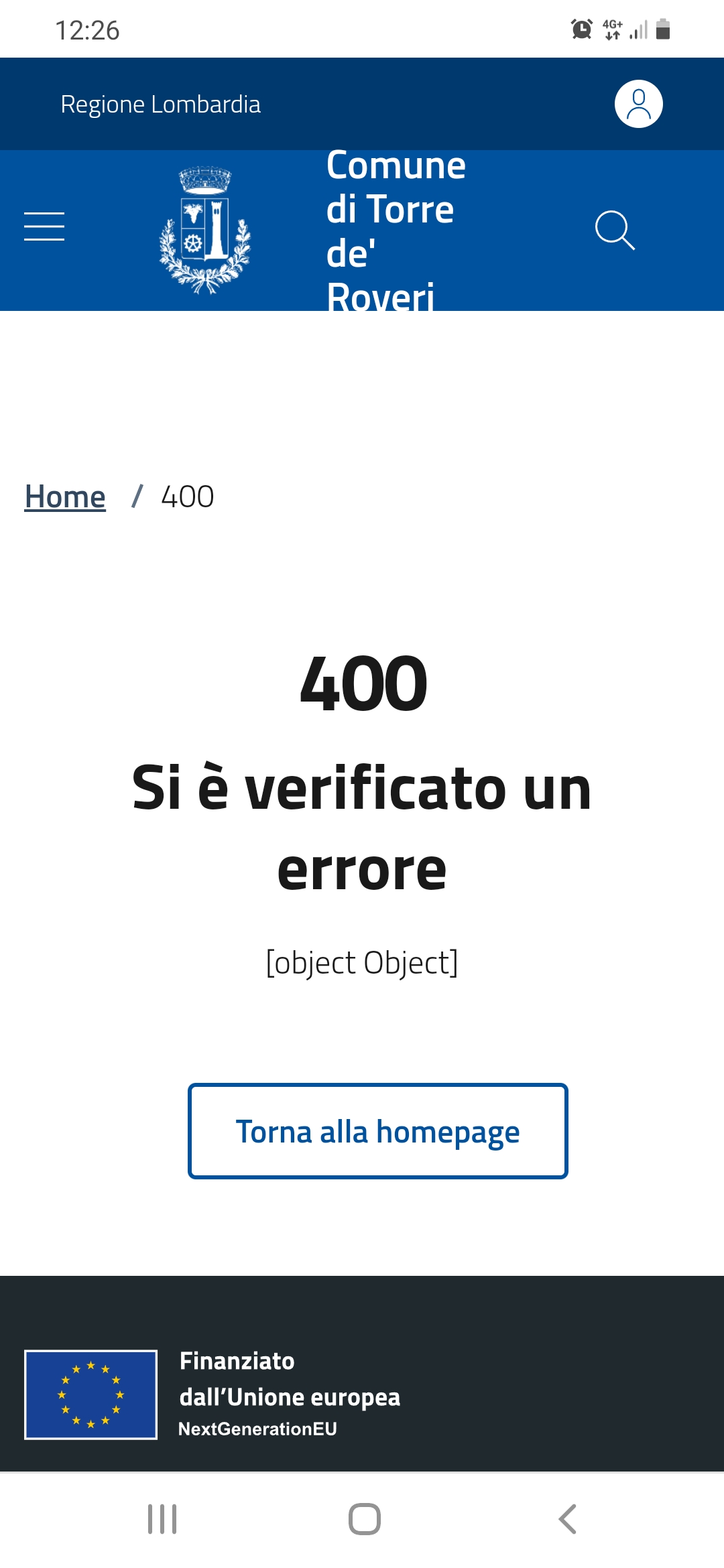 Immagine della segnalazione